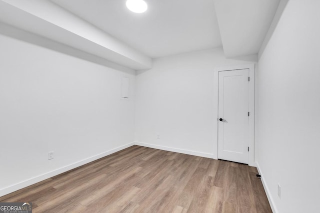 interior space with light hardwood / wood-style flooring