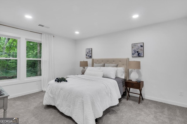 view of carpeted bedroom