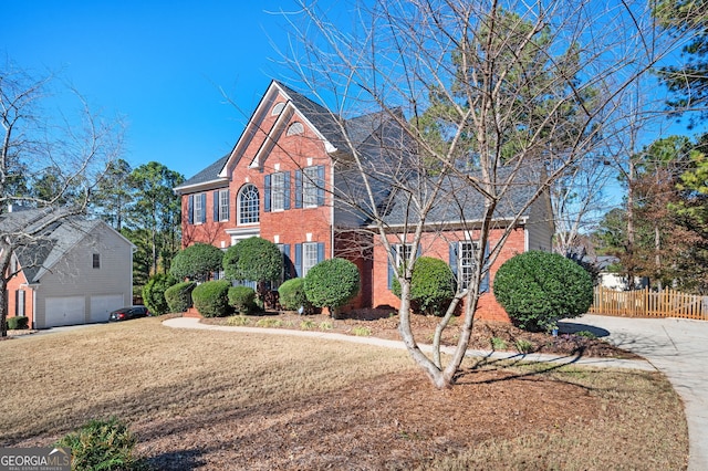 view of front property with a front lawn