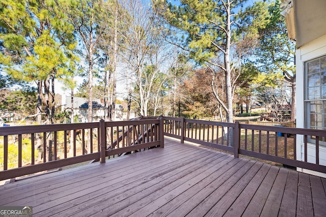 view of wooden terrace