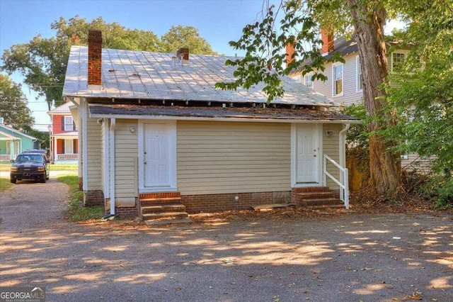 view of rear view of property