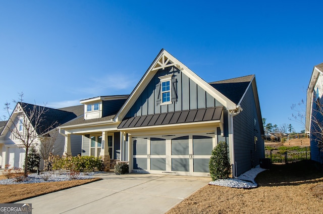 view of front of home featuring a garage