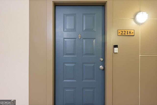 view of doorway to property