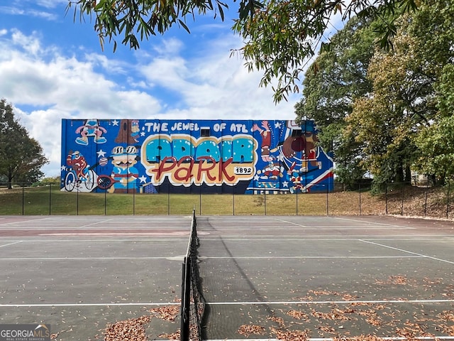 view of tennis court