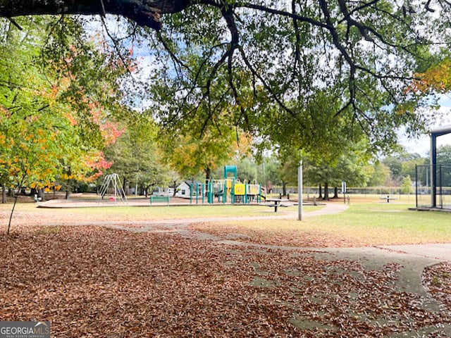 view of property's community featuring a playground