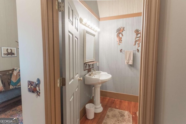 610 W Liberty, Claxton, GA 30417 - bathroom with hardwood / wood-style floors
