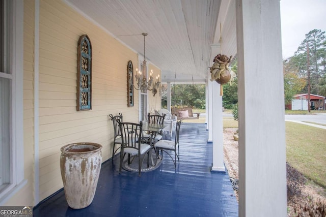 view of patio / terrace with covered porch