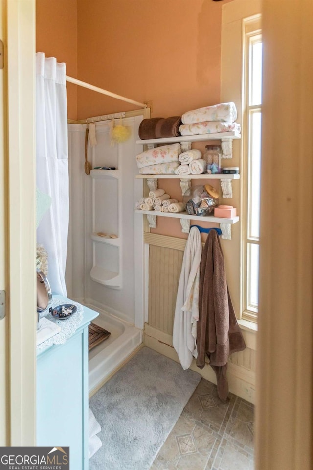 610 W Liberty, Claxton, GA 30417 - bathroom featuring curtained shower