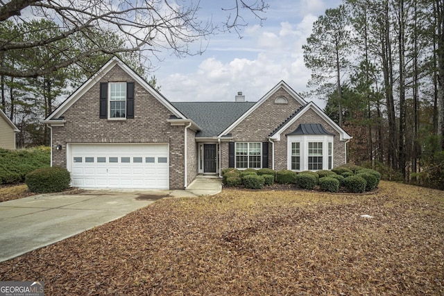 front facade featuring a garage