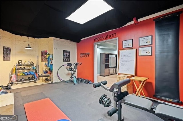 view of exercise room