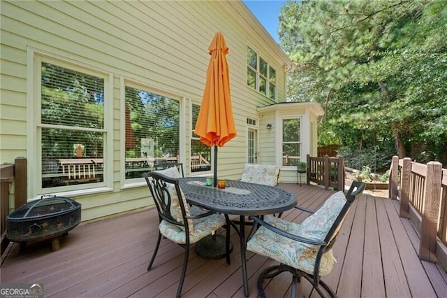 view of wooden terrace