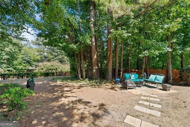 view of yard with a patio area