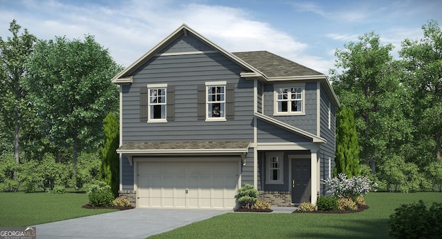 128 Rolling Meadow Way, Kathleen, GA 31047 - view of front of home featuring a front lawn, an attached garage, and driveway