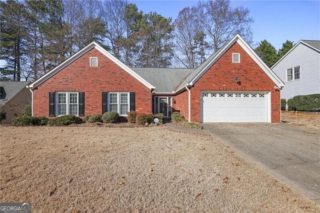 view of front facade with a garage