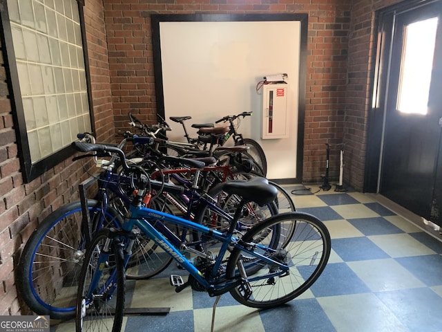 garage with electric panel