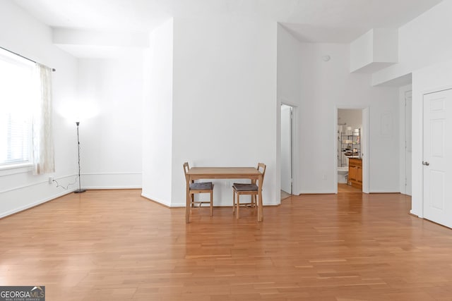 empty room featuring light hardwood / wood-style flooring