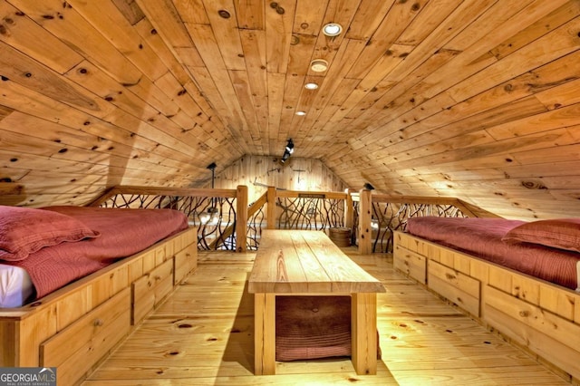 interior space with hardwood / wood-style flooring