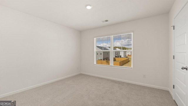 view of carpeted empty room