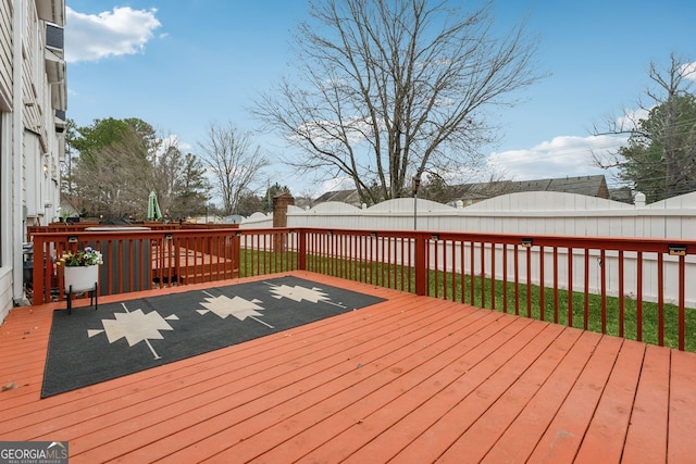 view of wooden deck