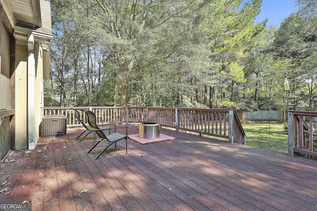 view of wooden deck