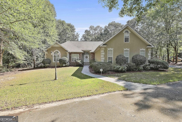 front of property with a front yard