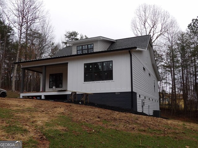 exterior space with covered porch