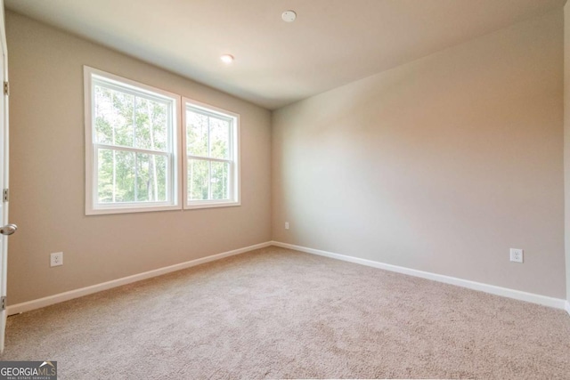 view of carpeted empty room