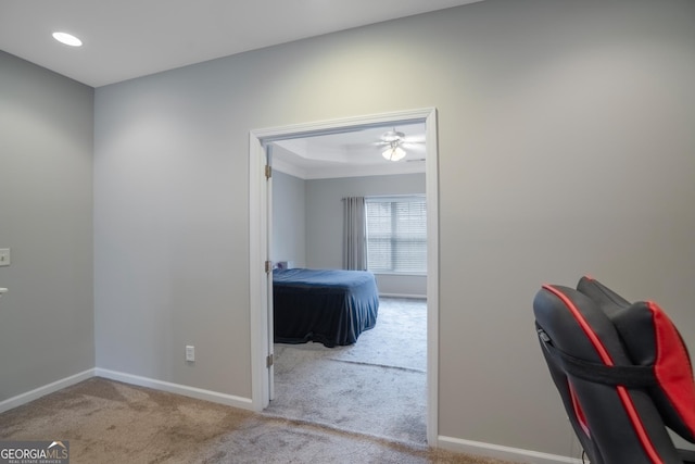 interior space with light colored carpet