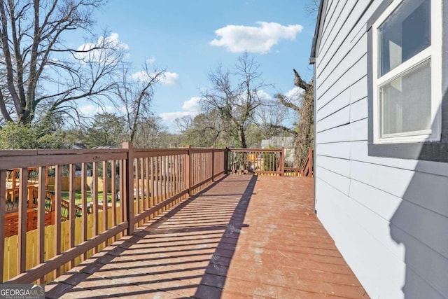 view of wooden terrace