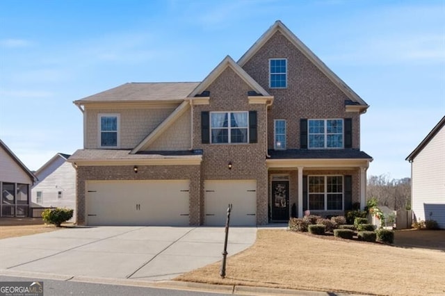 craftsman-style house featuring a garage