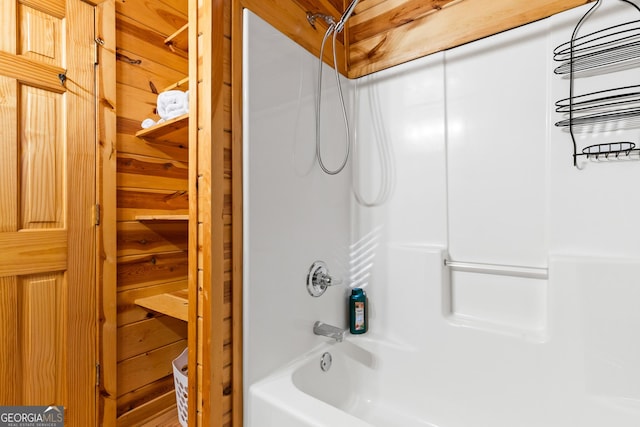 bathroom featuring bathtub / shower combination