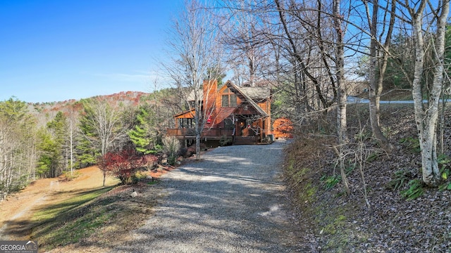 exterior space with a wooden deck