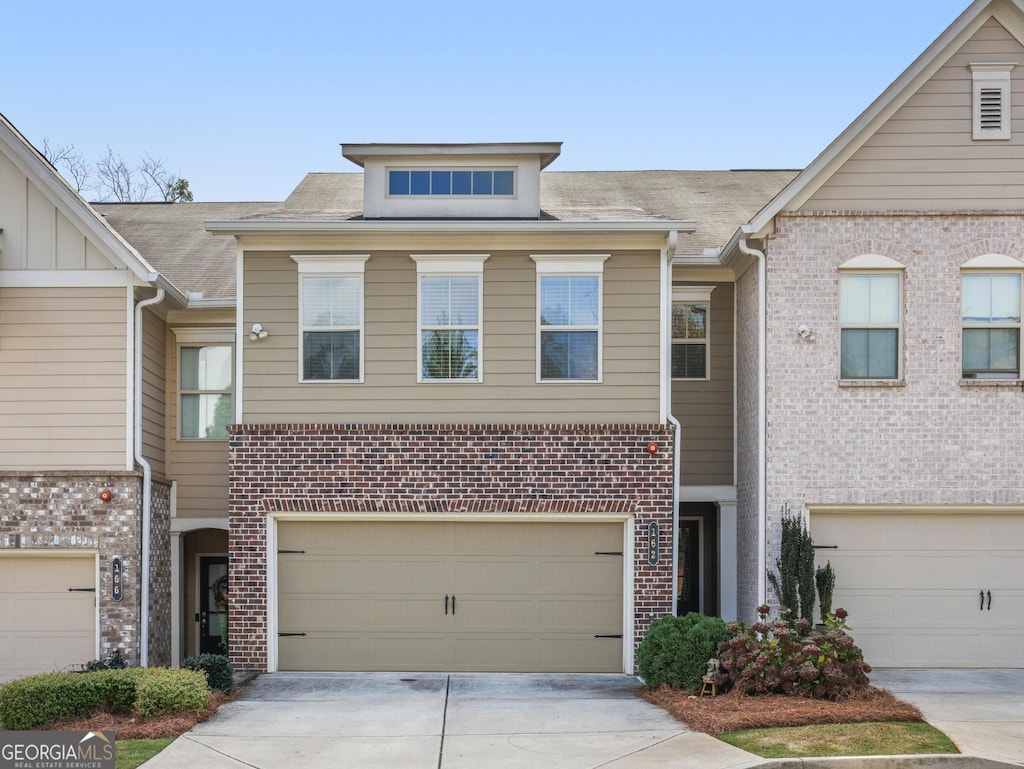 view of property with a garage