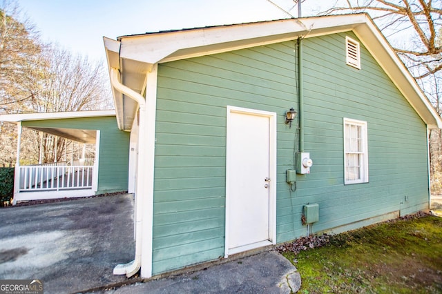 exterior space with covered porch