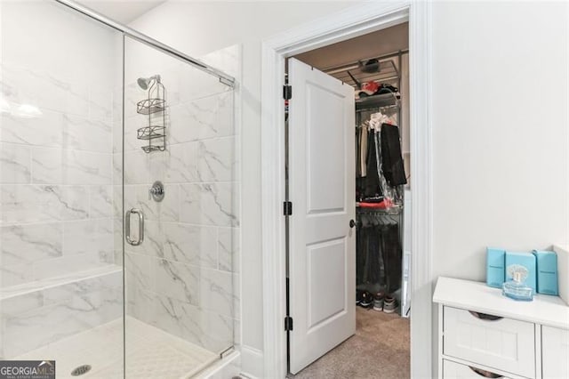 bathroom with walk in shower