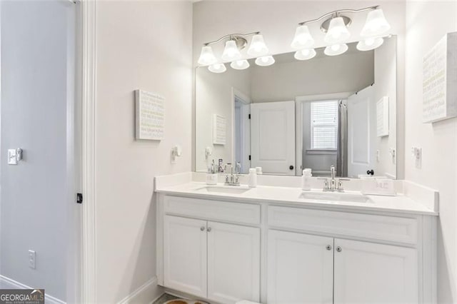 bathroom featuring vanity