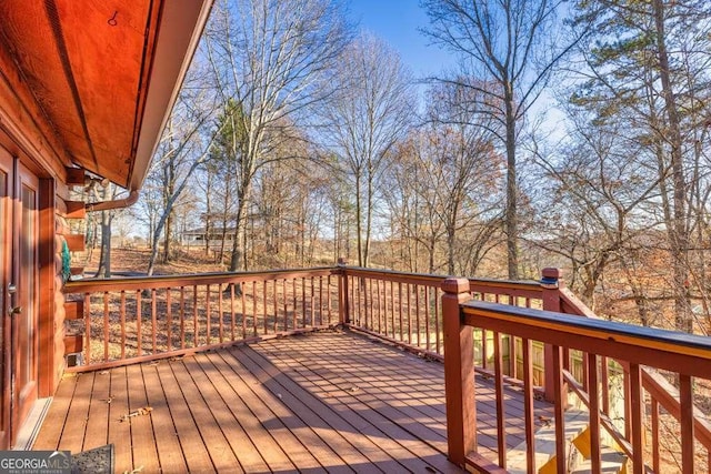 view of wooden terrace