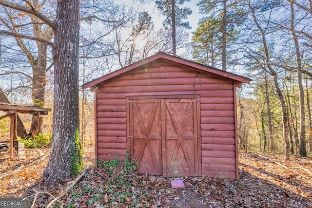 view of outdoor structure