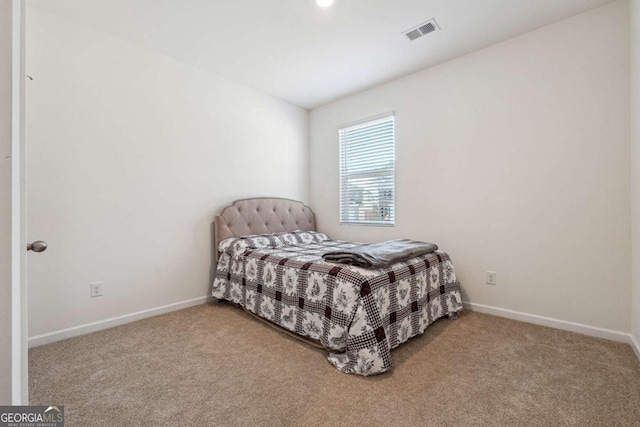 bedroom with carpet