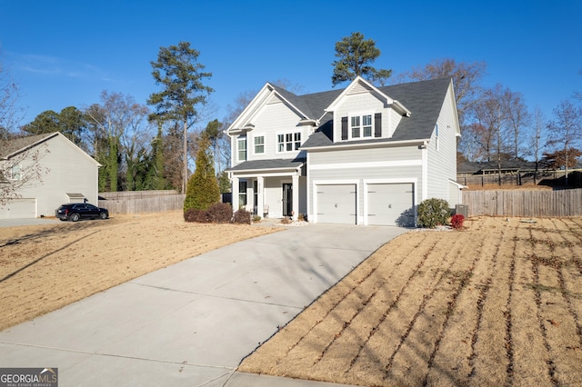 view of front of house featuring a garage