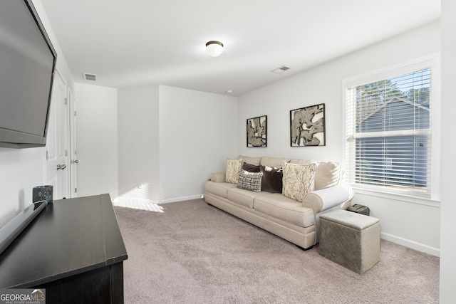 view of carpeted living room