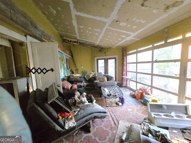 interior space featuring french doors