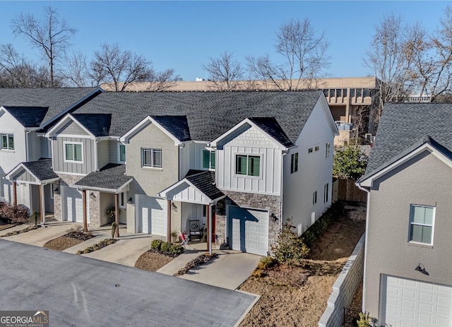 view of property with a garage