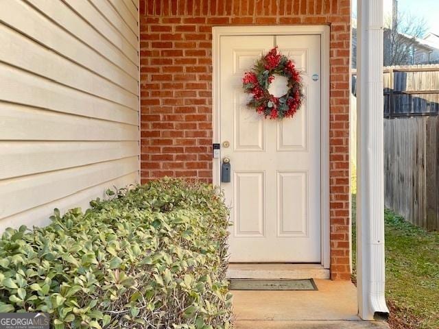 view of doorway to property