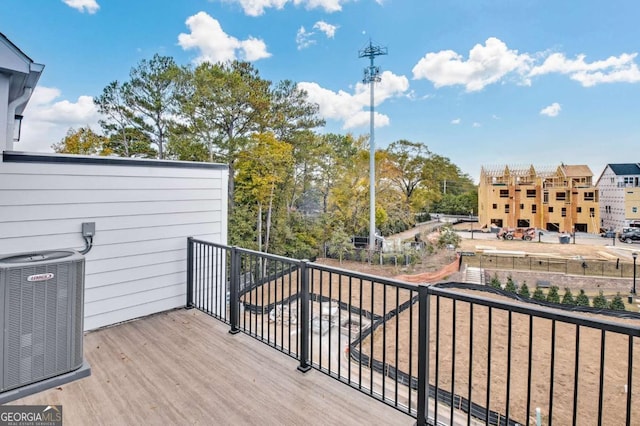 balcony featuring cooling unit