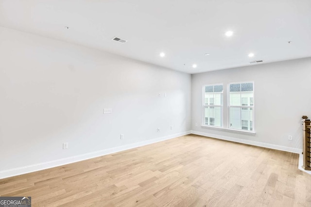 empty room featuring light hardwood / wood-style flooring