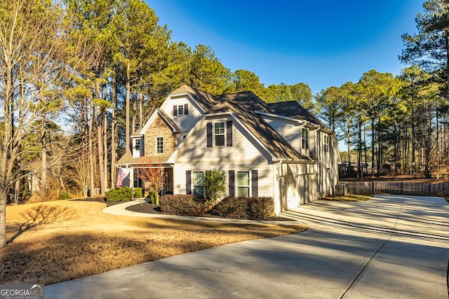 view of front of house featuring a garage