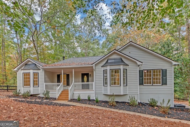 view of front of home with a porch