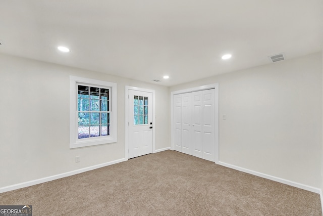 view of carpeted empty room