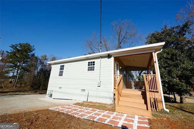 view of rear view of property